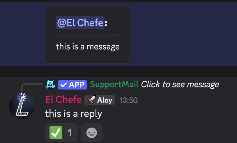 Reply in ticket post